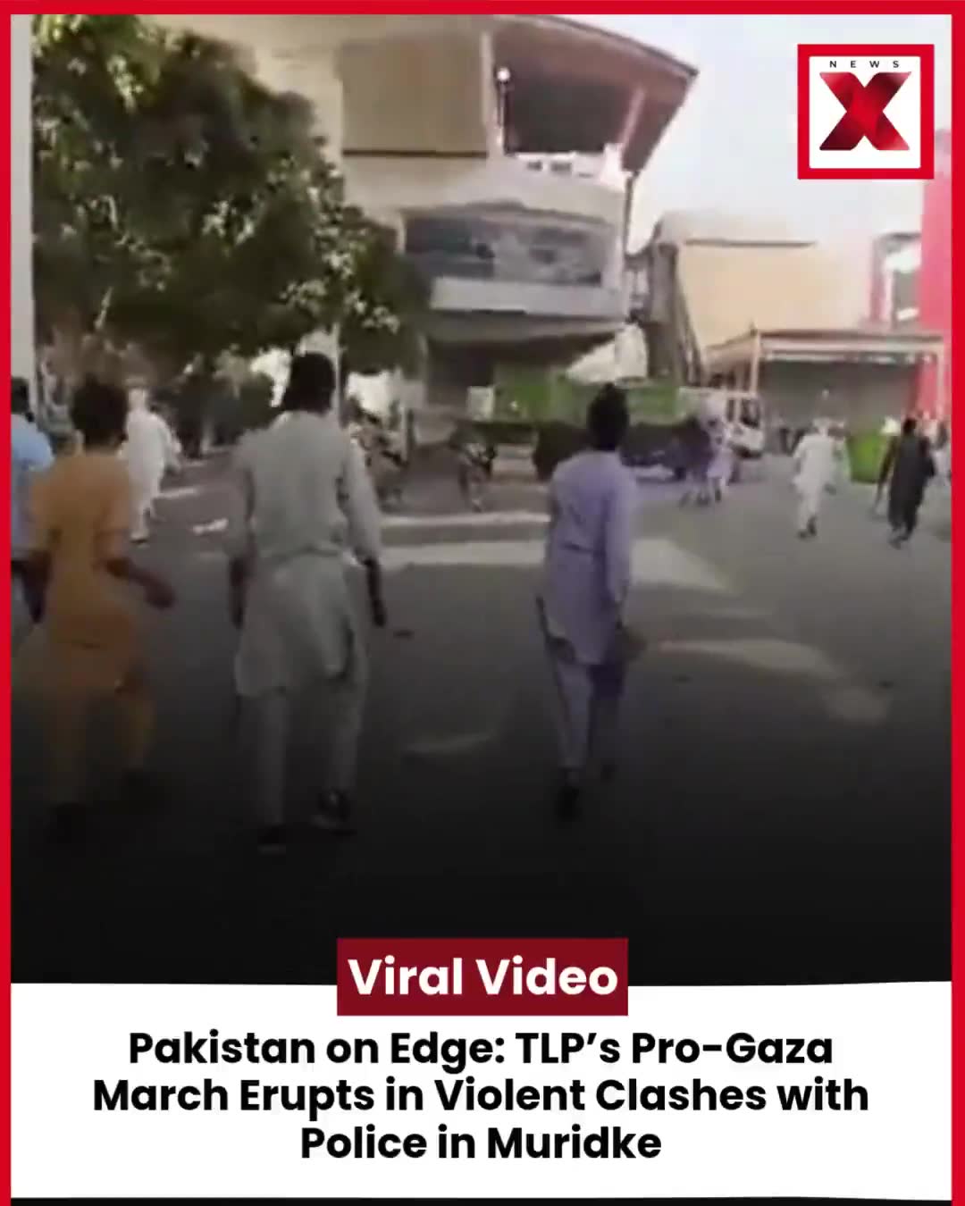 Tensions flared in Muridke as Tehreek-e-Labbaik Pakistan’s (TLP) Pro-Gaza rally turned violent, leading to fierce clashes with police. Authorities used tear gas to disperse protesters as chaos spread through the area. The situation remains tense amid growing unrest