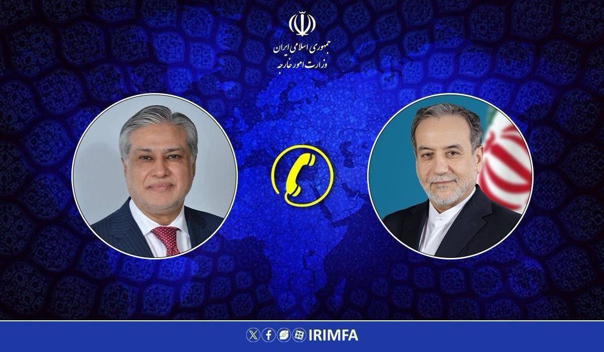 Following phone calls with Turkish and Pakistani FMs, Iran's Foreign Minister Araghchi had a phone conversation with Egypt's Foreign Minister Abdelatty to discuss the regional situation amid the ongoing war