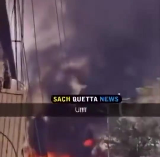 At least 24 dead, 82 injured in Quetta, Pakistan explosion, police say. The blast hit a train. Vehicles were damaged and windows of nearby buildings were shattered by the impact. Large fires erupt in nearby buildings and vehicles following explosion near railway tracks in Quetta, Pakistan. Heavy gunfire has also been reported with preliminary information indicating this was a suicide bombing, according to Sach Quetta News. Multiple casualties