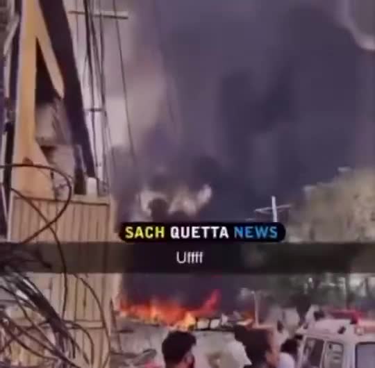 At least 24 dead, 82 injured in Quetta, Pakistan explosion, police say. The blast hit a train. Vehicles were damaged and windows of nearby buildings were shattered by the impact. Large fires erupt in nearby buildings and vehicles following explosion near railway tracks in Quetta, Pakistan. Heavy gunfire has also been reported with preliminary information indicating this was a suicide bombing, according to Sach Quetta News. Multiple casualties